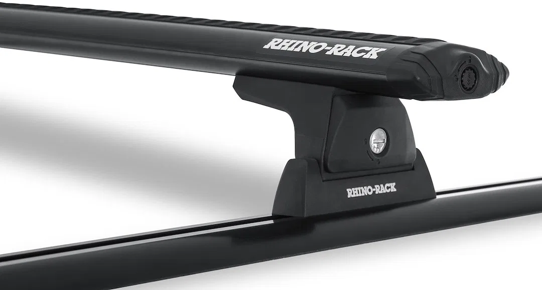 Y02-480B – RHINO RACK Roof Rack, Fits Existing Tracks On Cap/ Topper/ Hardtop Tonneau Black With Two Roof Rack Cross ...
